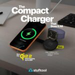 Stuffcool Nexi 3 in 1 Foldable Magnetic Wireless Charger Qi2.2 Certified 25W Fast Charger for iPhone 12 to 16 Series AirPods and Apple Watch Includes 45W PD Adapter and Type C Cable - Image 4