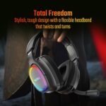 acer Nitro Triple-Mode Gaming Headset | Bluetooth + 2.4GHz USB-C/USB-A Dongle + Wired | 50mm Drivers | 7.1 Virtual Surround | Running RGB | Low Latency - Image 5