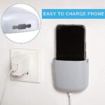 8 Piece Wall Mounted Storage Box Remote Storage Organizer Case for Air Conditioner TV Mobile Phone Plug Holder Stand Rack, Phone Charger Plug Holder (Pack of 8 Pcs) - Image 4