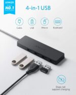 Anker 4-Port USB 3.0 Hub, Ultra-Slim Data USB A Hub with 2 ft Extended Cable [Charging Not Supported], for MacBook, Mac Pro, Mac mini, iMac, Surface Pro, XPS, PC, Flash Drive, Mobile HDD - Image 3