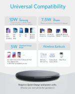 Anker Wireless Charger,313 Wireless Charger(Pad)Qi-Certified 10W Max For Iphone 12/12 Pro/12 Mini/12 Pro Max,Se 2020,11,Airpods(No Ac Adapter,Not Compatible With Magsafe Magnetic Charging)Black - Image 3