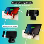 Leo Universal Mobile Holder & Wall Socket Charging Stand | Anti-Slip ABS Mobile Stand for Smartphones & Tablets | Portable Multi Phone Holder for Home, Office & Travel - Image 3