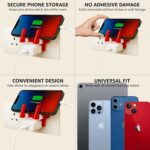 Leo Universal Mobile Holder & Wall Socket Charging Stand | Anti-Slip ABS Mobile Stand for Smartphones & Tablets | Portable Multi Phone Holder for Home, Office & Travel - Image 4