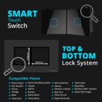 HomeMate® Wi-Fi Smart 24 Amp Touch Switch (Black, Pack of 1) | No Hub Required | Works with Amazon Alexa, Google Assistant and Siri - Image 3