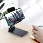 Foldable & Portable Mobile Stand for Desk, Adjustable Height & Viewing Angle Phone Holder for Desk, Bed, Study & Video Recording, Stable Base Stand for iPhone & Smartphones - Image 3