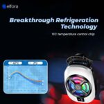 Elfora Gaming Mobile Cooler | Phone Cooling Fan With RGB Lights And Digital Display | Ultra Fast Instant Cooling Fan Compatible With Android & Iphones (White), 6 x 34 Centimeters - Image 3