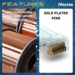 iVoltaa Ethernet Cable CAT8 Cable Dual Shielded+ (SSTP) Professional Series - 40Gigabit/Sec LAN Network/High Speed Internet Cable, 2000MHZ - 10 feet (3 m) - Image 5