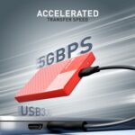 Cablet 2.5 Inch SATA USB 3.0 HDD/SSD Portable External Enclosure for 7mm and 9.5mm, Tool-Free Design, Supports UASP Max 6TB (HD2577-U3-RD) - Image 3