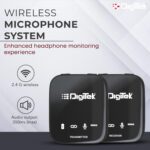 Digitek® (DWM 101 Wireless Microphone System with ANC Noise Reduction, 360° Sound Capture, Upto 12 Hrs Working Time, for DSLR Camera, Android & iOS Smartphones, Seamless Audio Recording - Image 3