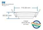 EcoEarth Neo Wi-Fi Smart Led Downlight (Ceiling Downlight) Compatible Voice Command Home, 9-Watt | Warm to Cool Feel & 16 Million Colors | Pack of 1 - Image 4