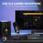 MAONO Dynamic Gaming Microphone: USB/XLR Podcast Mic with Software for Gamer-Podcast RGB PC Mic for Streaming Recording Studio YouTube Content Creation Online Chat PD100X - Image 5