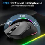 Ant Esports KM500W Pro Wireless Gaming Keyboard Mouse Combo, Rechargeable 104 Key LED Light Up Keyboard Ergonomic Wireless Gaming Mouse, Backlit Mouse Keyboard for Xbox PS5 PS4 PC Laptop - Image 3