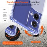 Lustree Plain Flexible Bumper Exclusive Transparent Shockproof Silicone Protective Back Cover for Motorola Moto G96 5G - Transparent - Image 3