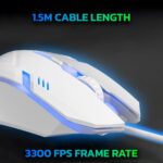 Ant GM46 Wired Optical Gaming Mouse | 2400 DPI Sensor | 4 Durable Buttons | Multicolour Backlight | 1.5M Cable | Lightweight Design | Compatible with Windows, Mac & Linux_ White - Image 4
