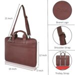 EXIM Prime Laptop Bag for Men and Women, Vegan Leather, Suitable 13 inch,14 inch,15 Inch, Business Office Bag with Handle and Shoulder Strap - Image 5