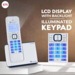 Beetel X75 2.4Ghz Cordless Landline Phone,Dual Mode DTMF/FSK,1 Line 7segment LCD Display& Blue LED Backlit,Illuminated Keypad,2 Way Speaker Phone,6 Step Ringer Volume Control(Blue/White)(X75) - Image 3
