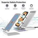 DR VAKU® Unity 15W Fast Wireless Charger Qi Certified Charging Stand for iPhone 17/17 Air/17 Pro/17 Pro Max, 16/16 Plus/16 Pro/16 Pro Max, 15/14/13/12/11 Series- White - Image 4