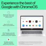 HP Chromebook, Intel Core N200, 8GB LPDDR5, 128GB UFS, 14-inch (35.6cm), Anti-Glare, Touchscreen, HD Laptop, Intel UHD Graphics, 720p HD Camera (Silver, 1.45kg) nf0016TU - Image 3