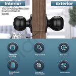 Plantex Aluminium Smart Door Lock/Cylindrical Smart Lock for Wooden Door/Digital Fingerprint Smart Door Lock with 2 Keys for Home/Office/Hotel - (Black) - Image 4