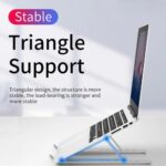 7 Angles Adjustable 10-15.6 Inch Size Laptops Stand for Desk, Aluminum Metal MacBook StandComputer Riser for Desk, Portable Foldable Adjustable Notebook Holder - 1 Piece - Image 4