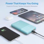 Geonix Helio C100 10000mAh Power Bank 22.5W | Ultra Slim| High Capacity Fast Charging Power Bank with USB-A to Type-C Cable, 1 Year Warranty, Blue - Image 4