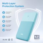 Geonix Helio C100 10000mAh Power Bank 22.5W | Ultra Slim| High Capacity Fast Charging Power Bank with USB-A to Type-C Cable, 1 Year Warranty, Blue - Image 5