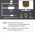 3 in 1 HDMI Adapter 1080p, Type-C/Lightning/Micro USB to TV/Monitor/Projector, MHL & Non MHL Phone to HDMI, Compatible with Android 9 & iOS 5 Above Versions - Image 4