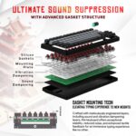 EvoFox Ronin Wired Mechanical Gaming Keyboard | 9 Layer Gasket Sound Dampening Design, Outemu Red Silent Switches, Hot Swappable, Per-Key RGB, nKey Rollover, Volume Knob | Windows Software (Black) - Image 3