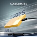 Cablet 2.5 Inch SATA USB 3.0 HDD/SSD Portable External Enclosure for 7mm and 9.5mm, Tool-Free Design, Supports UASP Max 6TB (HD2577-U3-YL) - Image 3