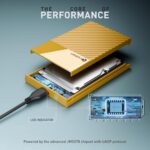 Cablet 2.5 Inch SATA USB 3.0 HDD/SSD Portable External Enclosure for 7mm and 9.5mm, Tool-Free Design, Supports UASP Max 6TB (HD2577-U3-YL) - Image 4