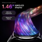 Noise Vortex Plus 1.46 AMOLED Display, AoD, BT Calling, Sleek Metal Finish, 7 Days Battery Life, All New OS with 100+ Watch Faces & Health Suite (Black) - Image 3