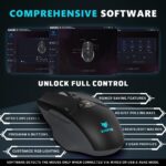 EvoFox Banshee 2 Wireless Gaming Mouse with Display Tri-Mode (2X BT,2.4G&Wired) | PixArt Sensor, 1000Hz Polling Rate, 12,000 DPI, 6 Programmable Buttons, Software Support - Image 6