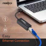 Frontech Gigabit Ethernet Adapter | 1000Mbps LAN Network Converter | Plug & Play | Compatible with Windows & Mac | Portable ABS Build for Laptop & PC (NC-0054) - Image 3