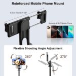 Mobilife Long Selfie Stick with Tripod Stand Aluminum 61 inch Multifunctional Bluetooth Tripod for Mobile Phone Vlogging Live Stream Travel 1/4" Screw for Camera Ring Light Gopro - Image 5