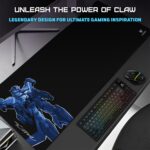EvoFox Metal Claw X85 Deskpad/Gaming Mouse Pad with Micro-Textured Speed Surface, Non-Slip Rubber Base, Anti-fray Stitched Edges and Washable Surface [850 x 300 mm] XXL Size - Image 3