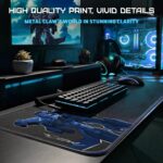 EvoFox Metal Claw X85 Deskpad/Gaming Mouse Pad with Micro-Textured Speed Surface, Non-Slip Rubber Base, Anti-fray Stitched Edges and Washable Surface [850 x 300 mm] XXL Size - Image 4