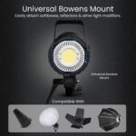 HIFFIN (COB-200P) 200W Bi Color Continuous LED Light with 18CM Reflector & Infrared Remote, AC Power, 3200K-5600K Color Temperature Control, 23000lx @1m, Ideal for Photography and Videography - Image 6