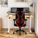 CELLBELL C190 Berlin Office Chair, High Back Mesh Ergonomic Home Office Desk Chair (Red - Black) - Image 3
