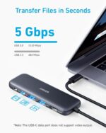 Anker USB C Hub, 332 USB-C Hub (5-in-1) with 4K HDMI Display, 5Gbps USB-C Data Port and 2 5Gbps USB-A Data Ports and for MacBook Pro, MacBook Air, Dell XPS, Lenovo Thinkpad, HP Laptops and More - Image 5