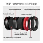 BDS Safety Premium Ear Muffs – NRR 26dB SNR 33dB Noise Reduction Headphones – Adjustable & Foldable Hearing Protection for Shooting, Construction, Studying, Sleeping (Red Black) - Image 3