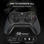 EvoFox One S Universal 3-Mode Wireless Gaming Controller, HallSense™ Precision Joysticks, Bluetooth 5.0, 2.4GHz, Fast Type-C Charging for PC, Mobile, Android TV - Black - Image 5