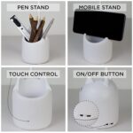 WEIRD WOLF Study Lamp with 3 Colour Modes & Adjustable Brightness Levels | Table Lamp for Study Room with Gooseneck, Pen & Mobile Holder | Rechargeable 1200mAh Battery | 6 Month Warranty - Image 5