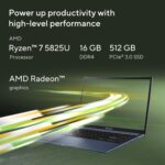 ASUS Vivobook 15, Smartchoice, AMD Ryzen 7 5825U, 16GB RAM, 512GB SSD, FHD 15.6", Windows 11, Office Home 2024, Quiet Blue, 1.7Kg, M1502YA-BQ703WS, AMD Radeon iGPU, M365 Basic (1Year)*, 42Whr Laptop - Image 3