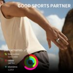 Ustick Smart Ring Health Tracker, Fitness Sleep & Heart Rate Monitor Tracker Smart Ring, Waterproof Bluetooth Fitness Tracker Ring IP68 Waterproof (Black, 10) - Image 3