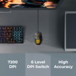 ZEBRONICS Crosshair Premium Gaming RGB USB Mouse with Up to 7200 Dpi, Included Custom Magnetic Side Plates, High Accuracy,Gaming Grade Sensor,Advanced Windows Software,Light Weight Mouse - Image 3