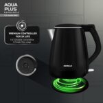 Havells Aqua Plus Electric Kettle 1.2 Litre, 1250 Watt | 304 Stainless Steel Inner Body | Cool Touch Body | Auto Shut-Off |Wider Mouth|2 Years Door Step Warranty by Havells (Black) - Image 3