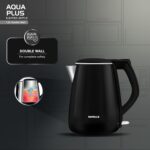 Havells Aqua Plus Electric Kettle 1.2 Litre, 1250 Watt | 304 Stainless Steel Inner Body | Cool Touch Body | Auto Shut-Off |Wider Mouth|2 Years Door Step Warranty by Havells (Black) - Image 4