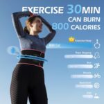 Fitness Weighted Hula Circle for Adults Weight Loss, Infinity Fitness Hoop Plus Size 52 Inch with Sweat Belt, Include 24 Detachable Links and Waist Trainer for Women (Design-2) - Image 3