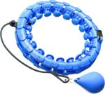 Fitness Weighted Hula Circle for Adults Weight Loss, Infinity Fitness Hoop Plus Size 52 Inch with Sweat Belt, Include 24 Detachable Links and Waist Trainer for Women (Design-2) - Image 4