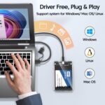 Sounce 2.5-Inch SATA to USB Type-C 3.1 External HDD/SSD Enclosure | 6Gbps UASP Speed | Tool-Free Design | Compatible with 7mm & 9.5mm Drives up to 6TB | Plug & Play | Shockproof Portable Case (Type C) - Image 3